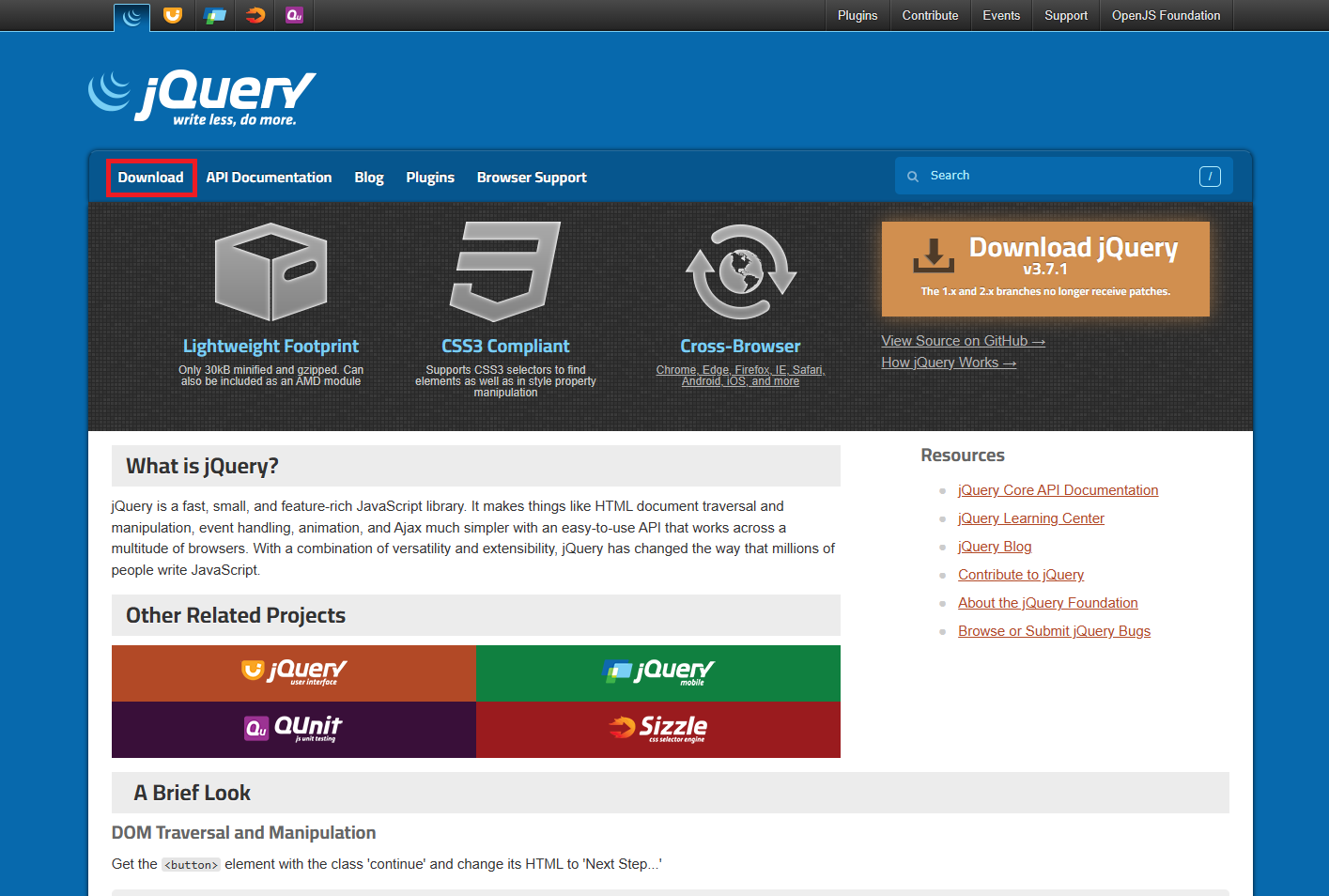 jQuery公式サイト