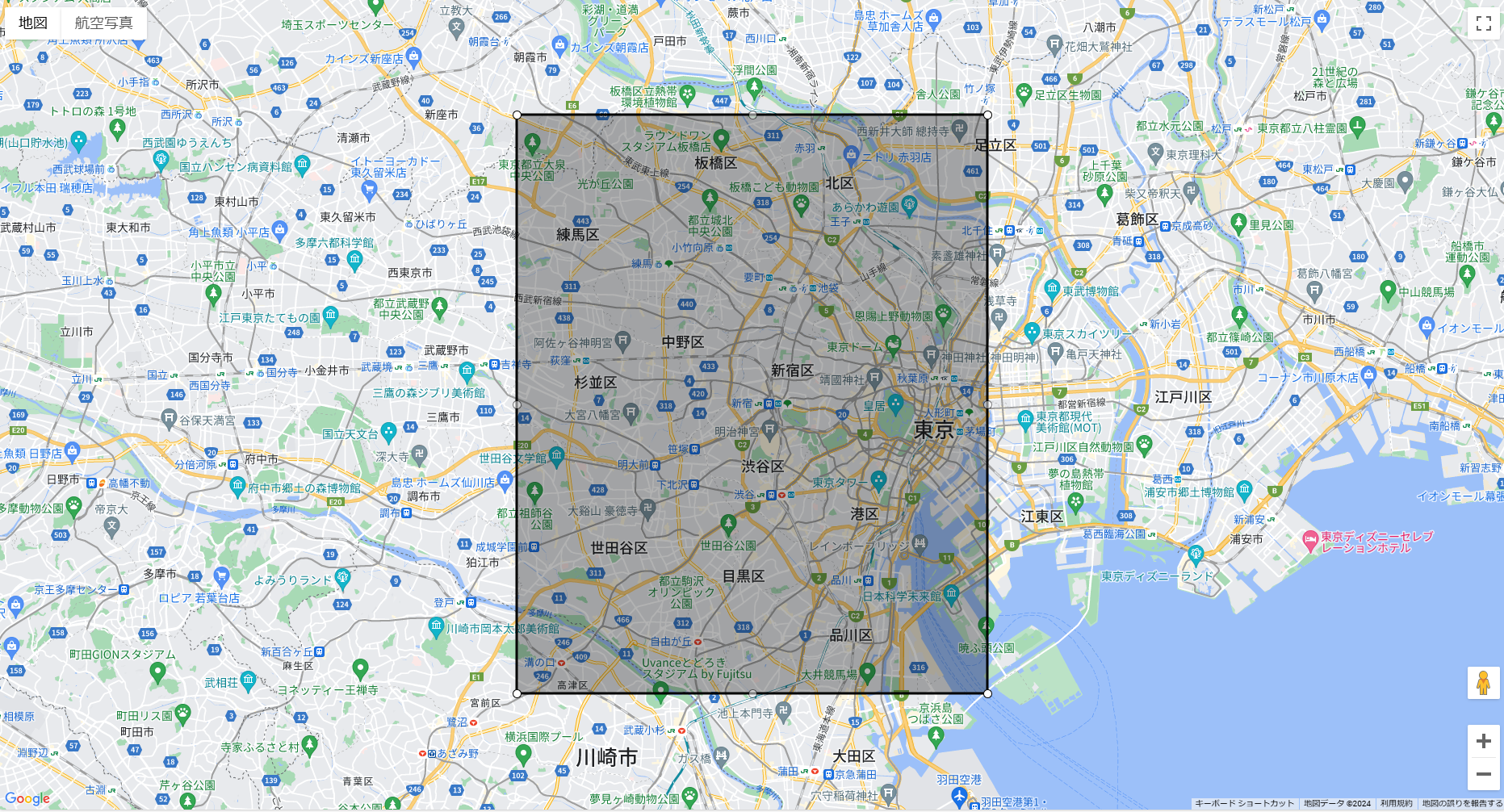 "Google Maps API" Rectangle
